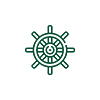 icône gouvernail vert